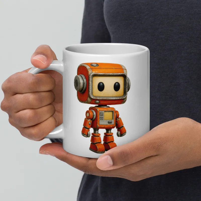 Nano Bot Large White Mug