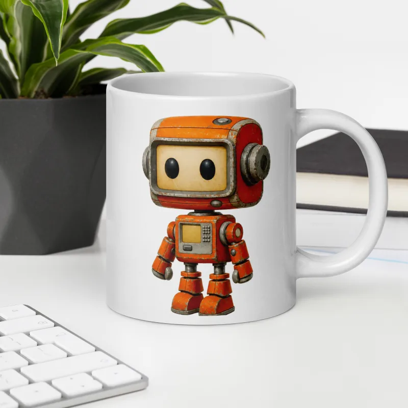 Nano Bot Large White Mug